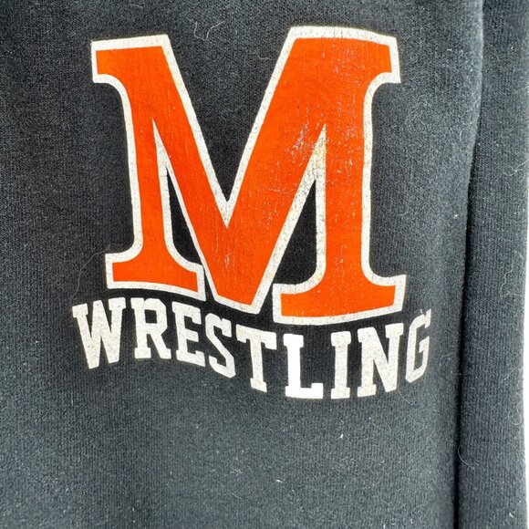 Gildan Sweatpants Mens 2XL Black DryBlend 2XL Elastic Waist Orange M Wrestling - Picture 2 of 8